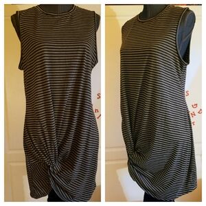 SHEIN Black and Gray Striped Dress